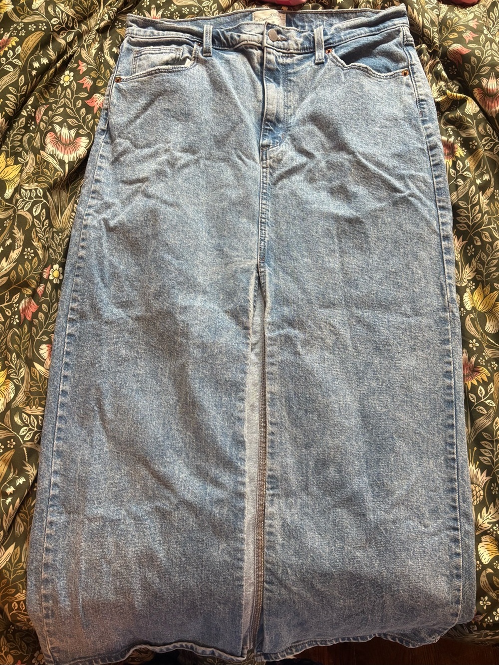Universal Thread Denim Midi Skirt in Light Wash